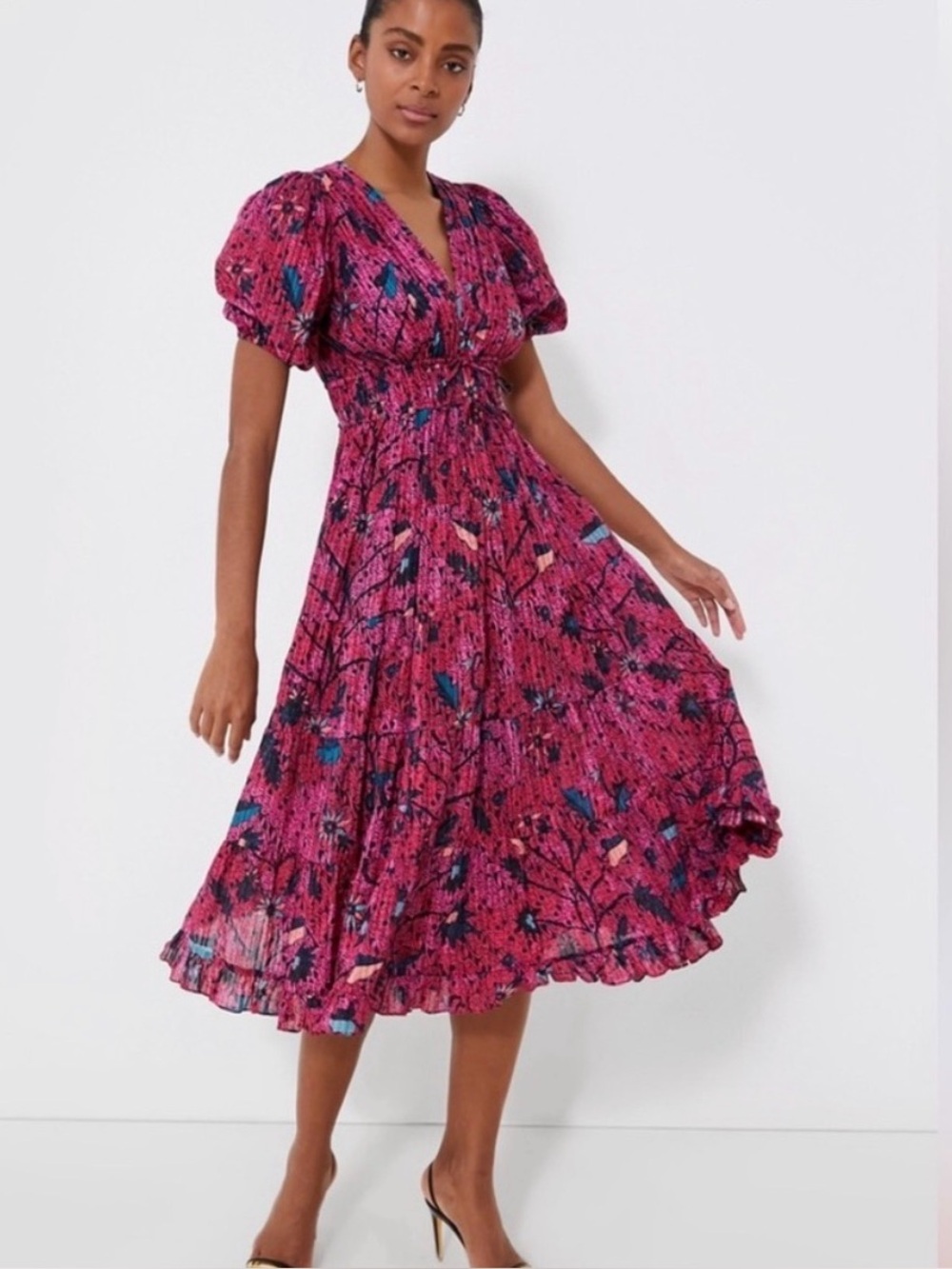 Ulla Johnson Snapdragon‎ Thelma Midi Dress Pink Size 6 *NWT*